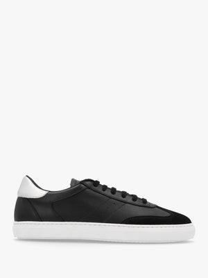 Thamby Black Leather Low Profile Trainers