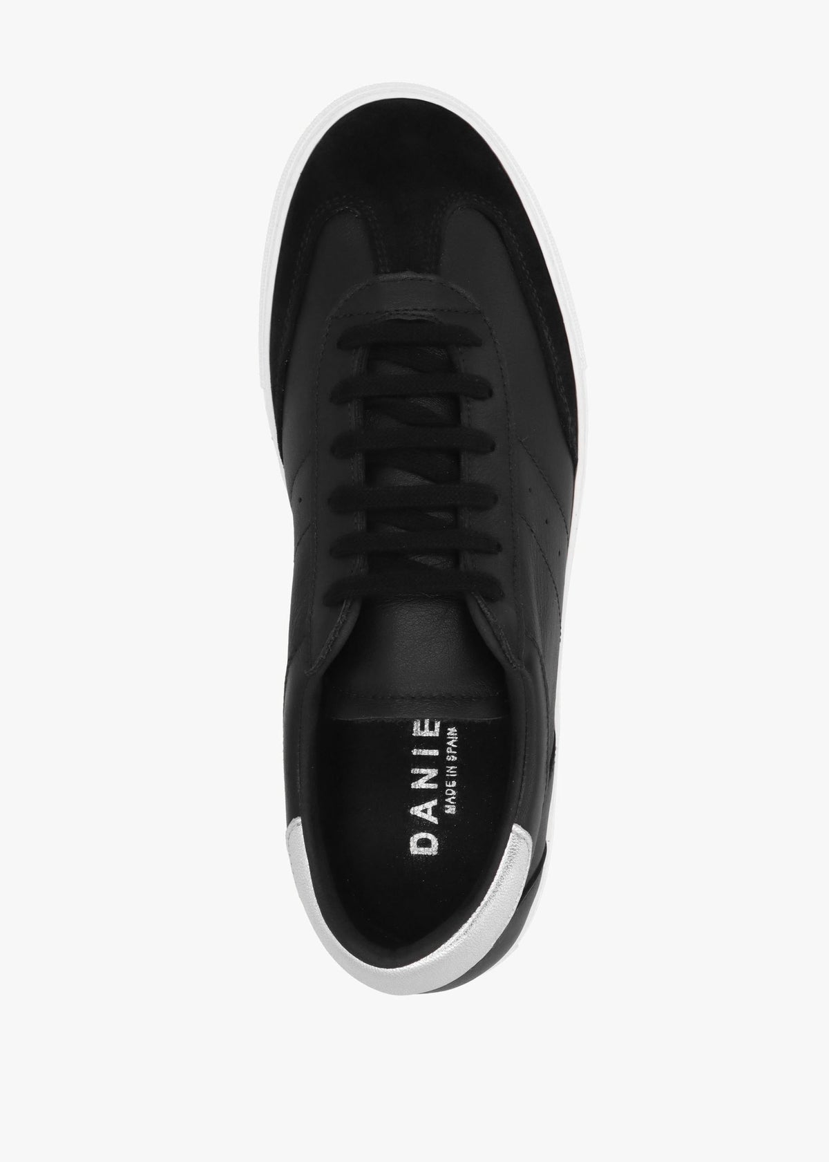 Thamby Black Leather Low Profile Trainers