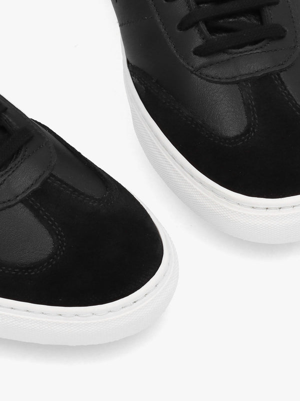 Thamby Black Leather Low Profile Trainers