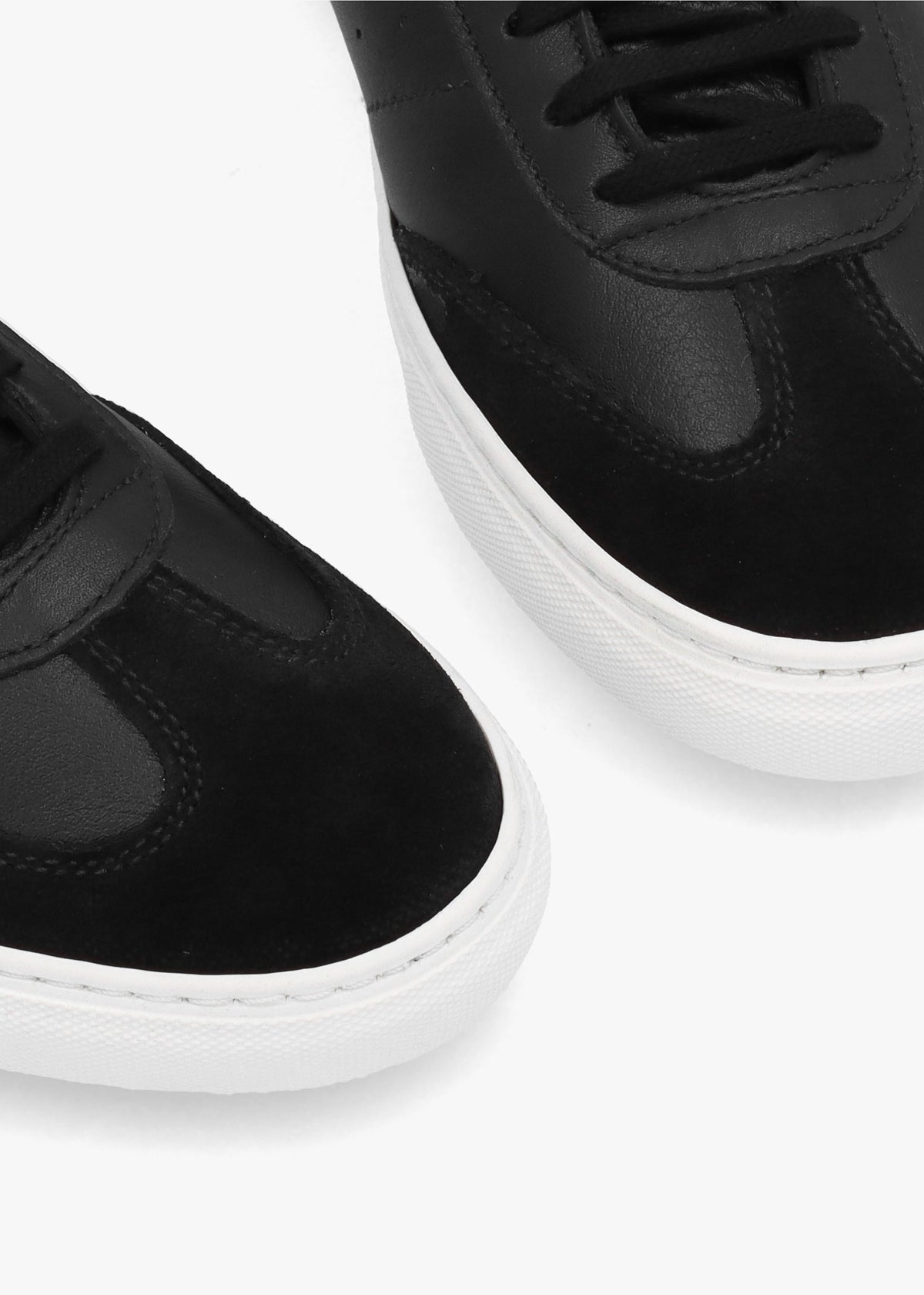Thamby Black Leather Low Profile Trainers