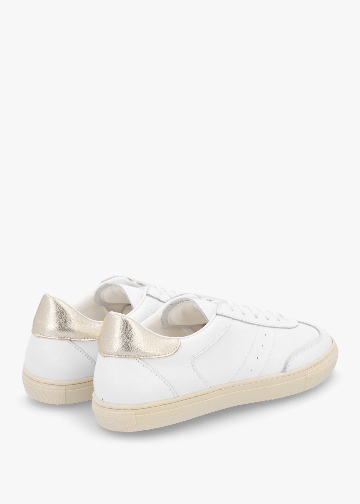 Thamby White Leather Low Profile Trainers