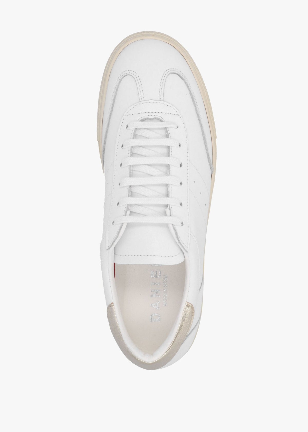 Thamby White Leather Low Profile Trainers