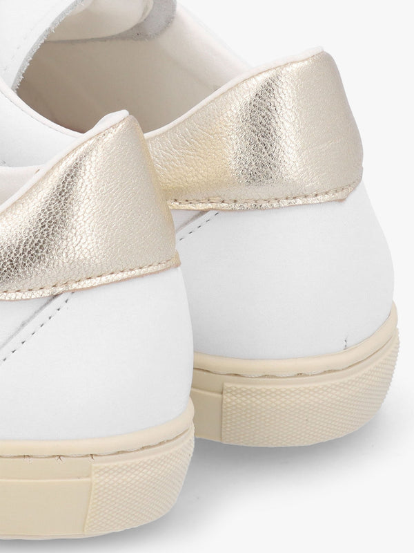 Thamby White Leather Low Profile Trainers