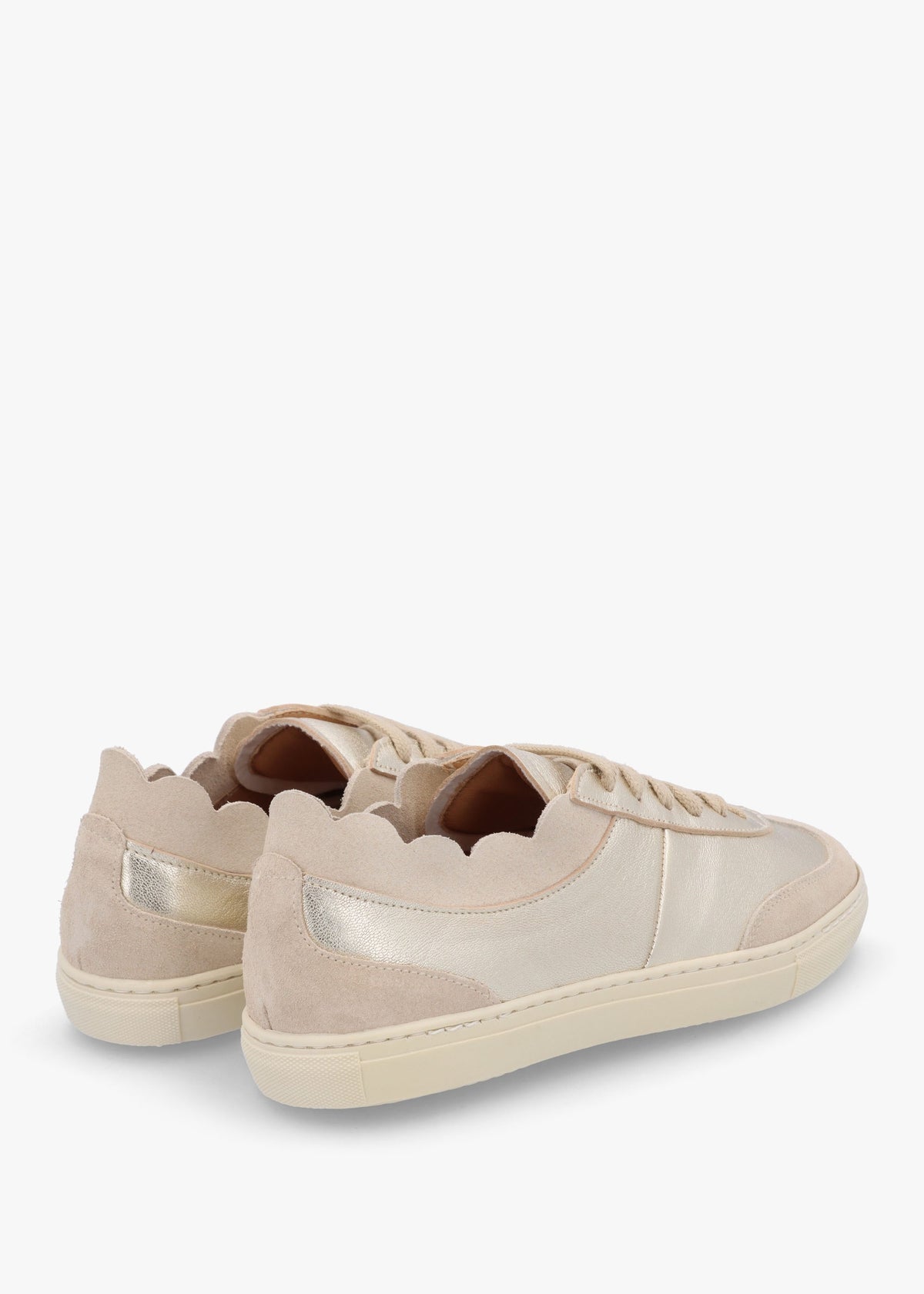 Thascal Gold Leather Low Profile Trainers