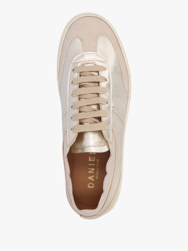 Thascal Gold Leather Low Profile Trainers