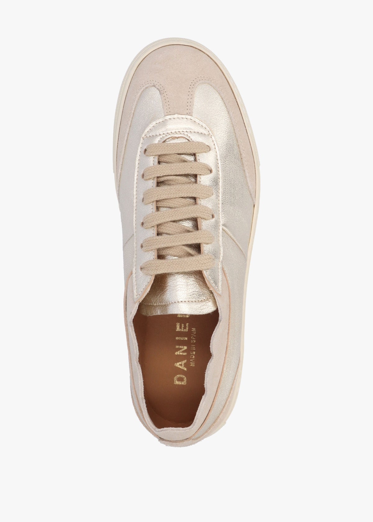 Thascal Gold Leather Low Profile Trainers