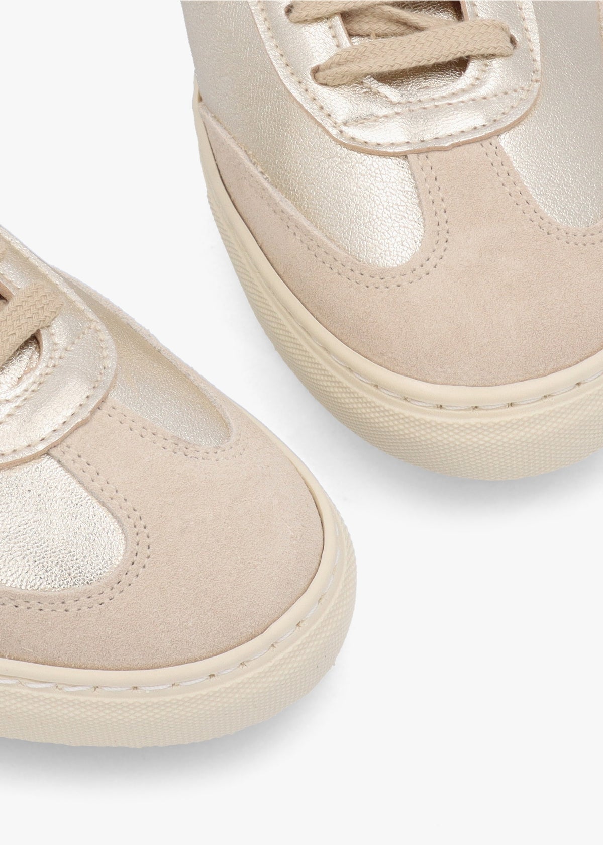 Thascal Gold Leather Low Profile Trainers
