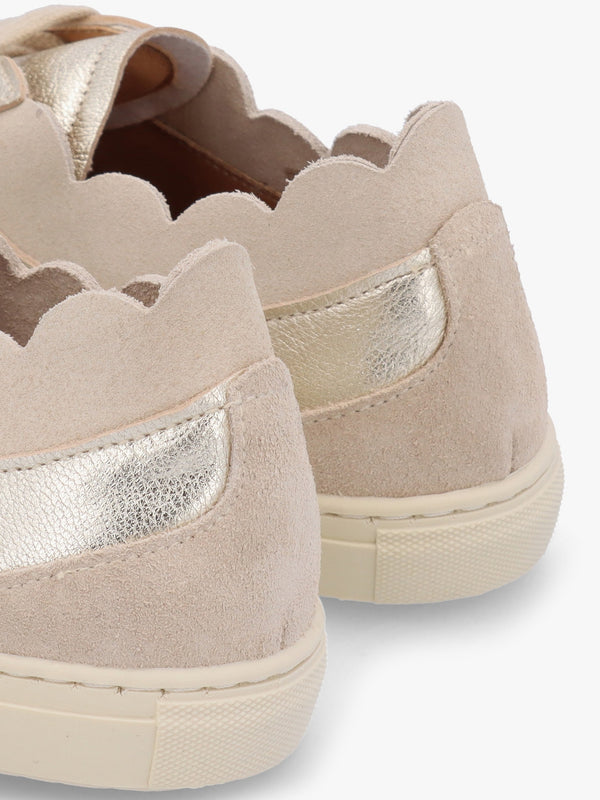 Thascal Gold Leather Low Profile Trainers
