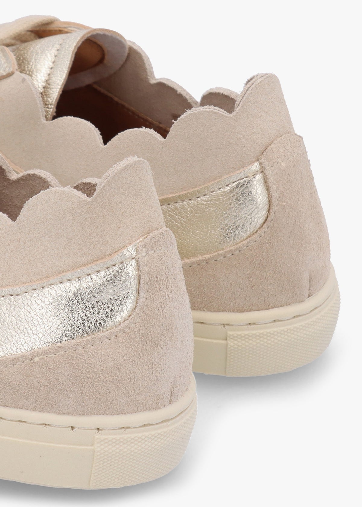 Thascal Gold Leather Low Profile Trainers
