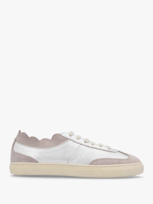 Thascal Silver Leather Low Profile Trainers