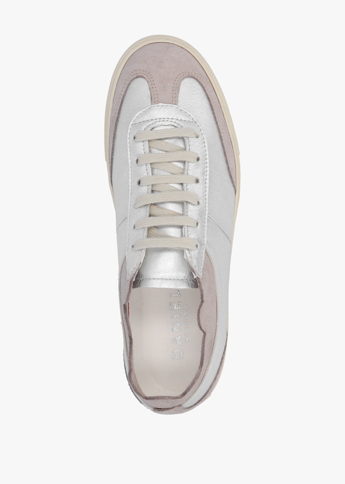 Thascal Silver Leather Low Profile Trainers