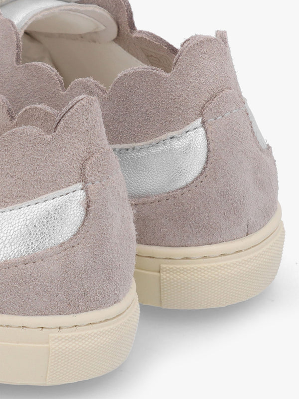 Thascal Silver Leather Low Profile Trainers