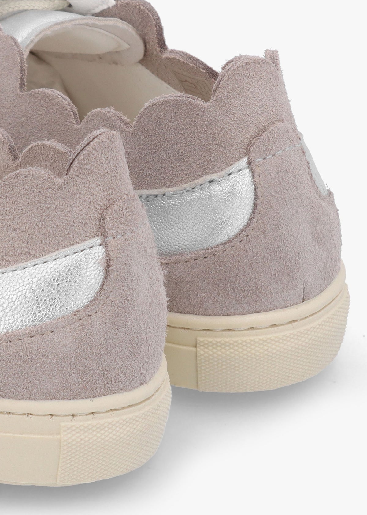 Thascal Silver Leather Low Profile Trainers