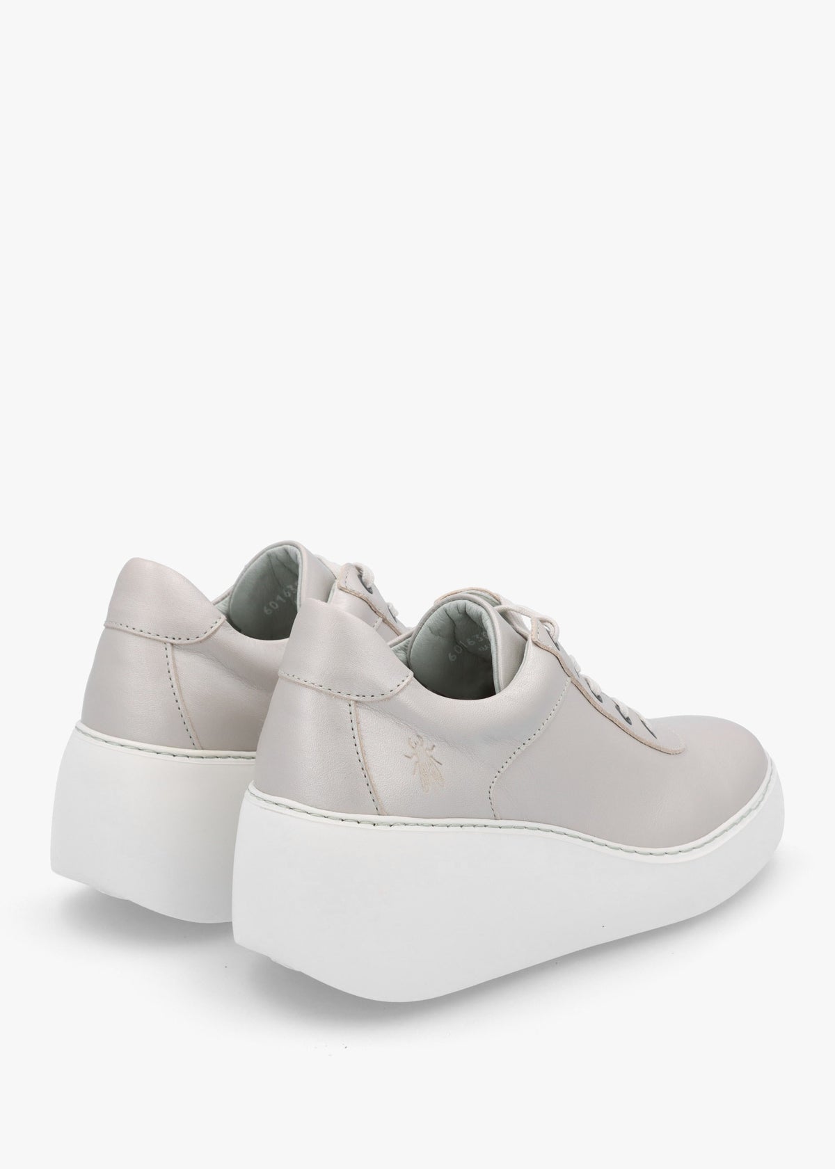 Dipo Silver Leather Wedge Trainers
