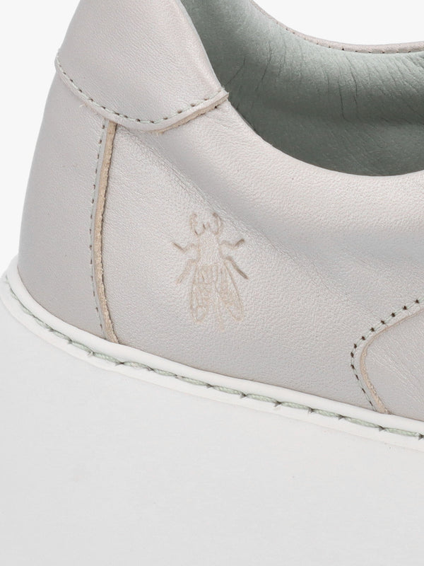 Dipo Silver Leather Wedge Trainers