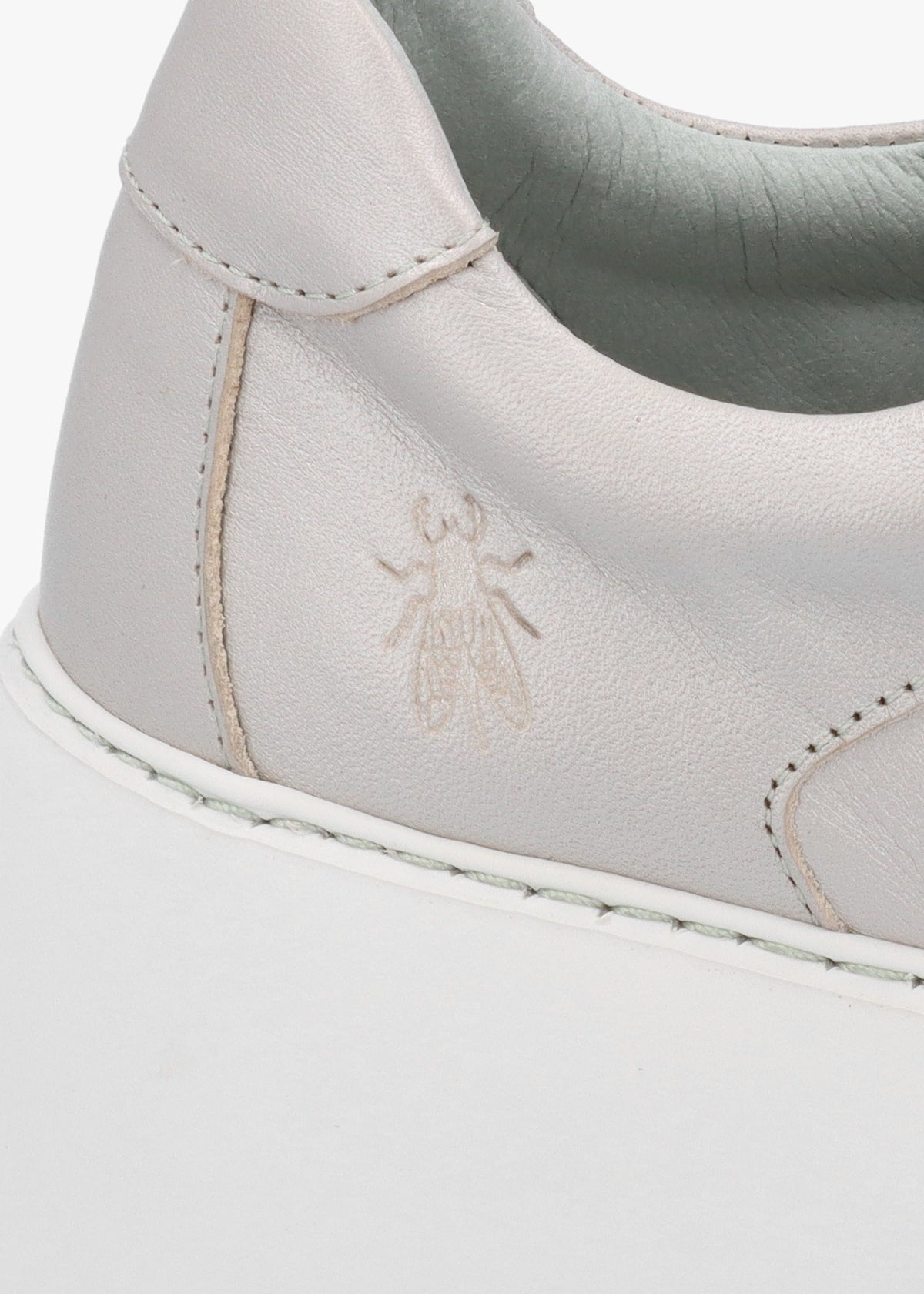 Dipo Silver Leather Wedge Trainers
