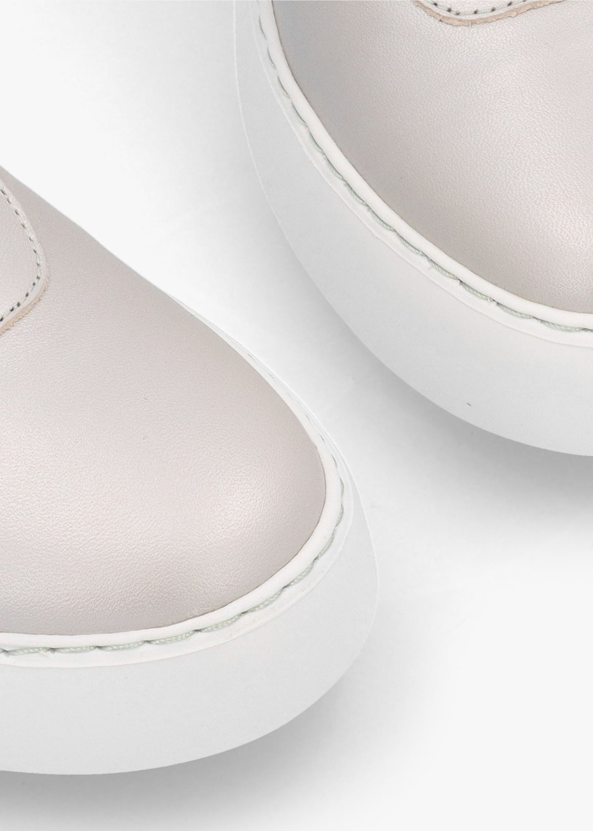 Dipo Silver Leather Wedge Trainers