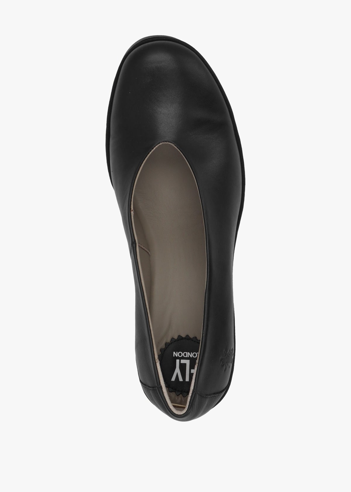 Beso Black Leather Wedge Court Shoes