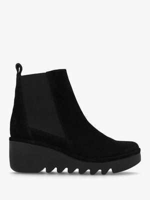Bagu Black Suede Wedge Chelsea Boots