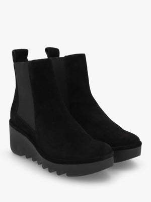 Bagu Black Suede Wedge Chelsea Boots