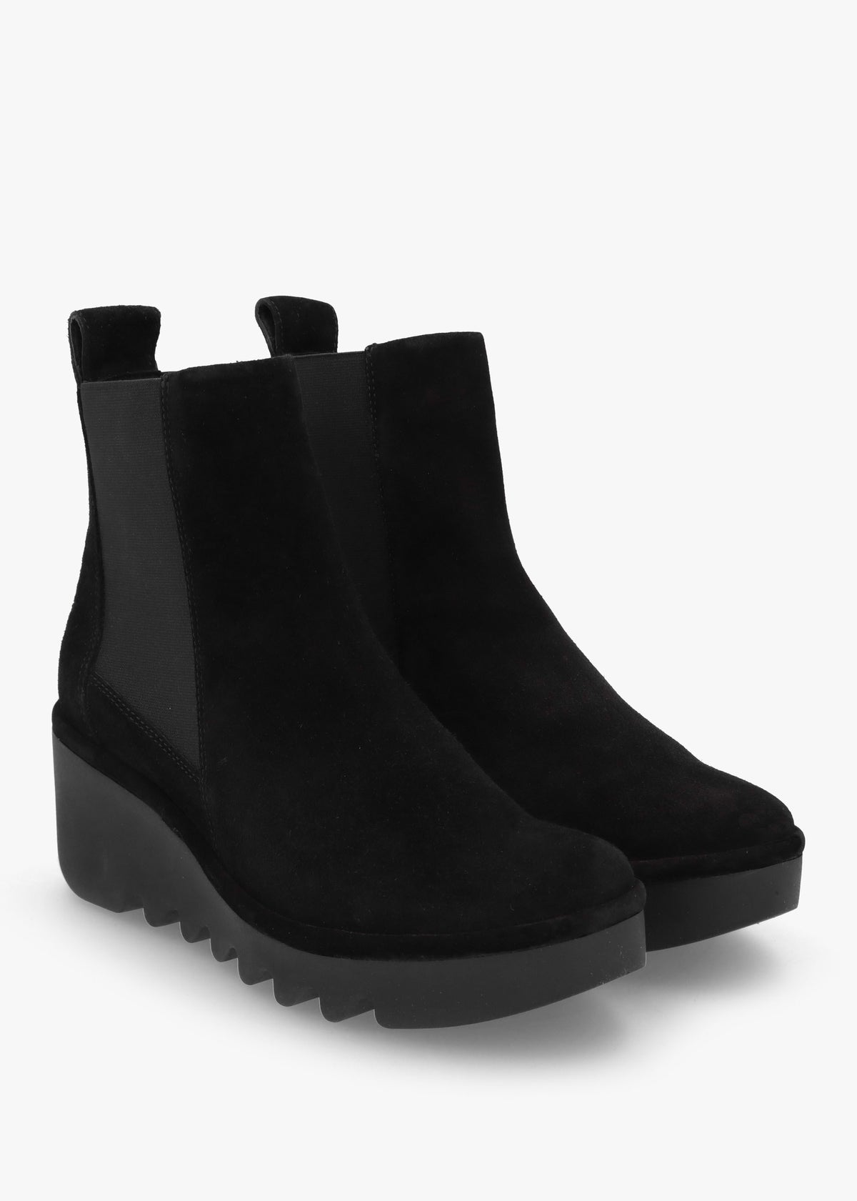 Bagu Black Suede Wedge Chelsea Boots