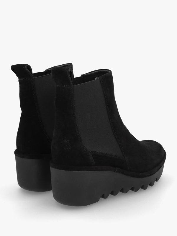 Bagu Black Suede Wedge Chelsea Boots
