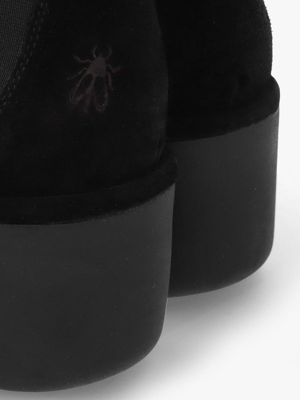 Bagu Black Suede Wedge Chelsea Boots