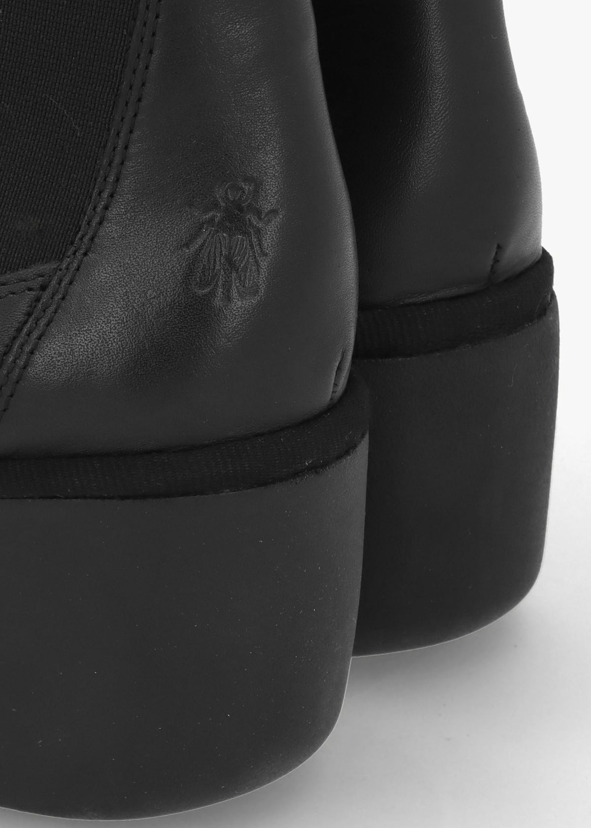 Bagu Black Leather Wedge Chelsea Boots