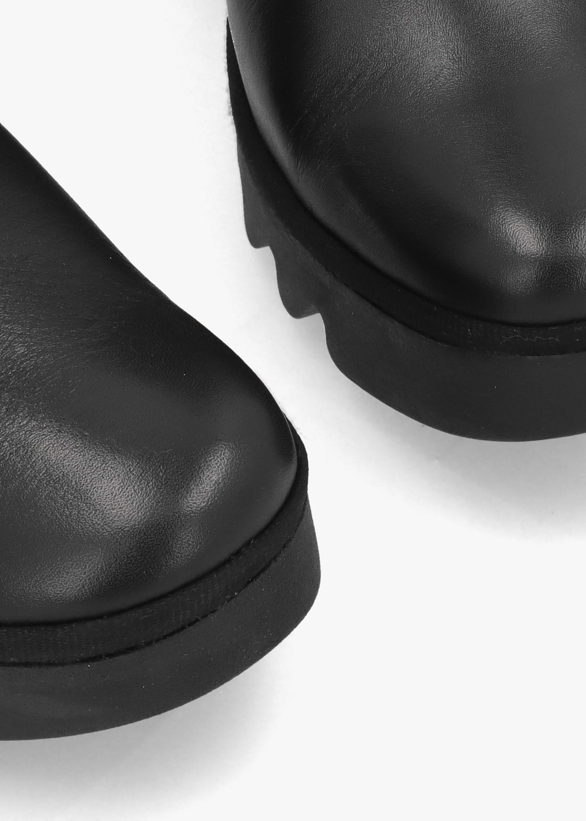 Bagu Black Leather Wedge Chelsea Boots