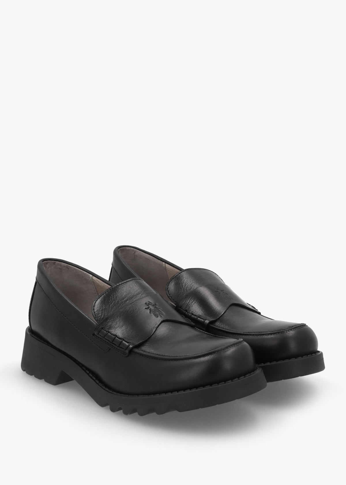 Rixi Black Leather Chunky Loafers