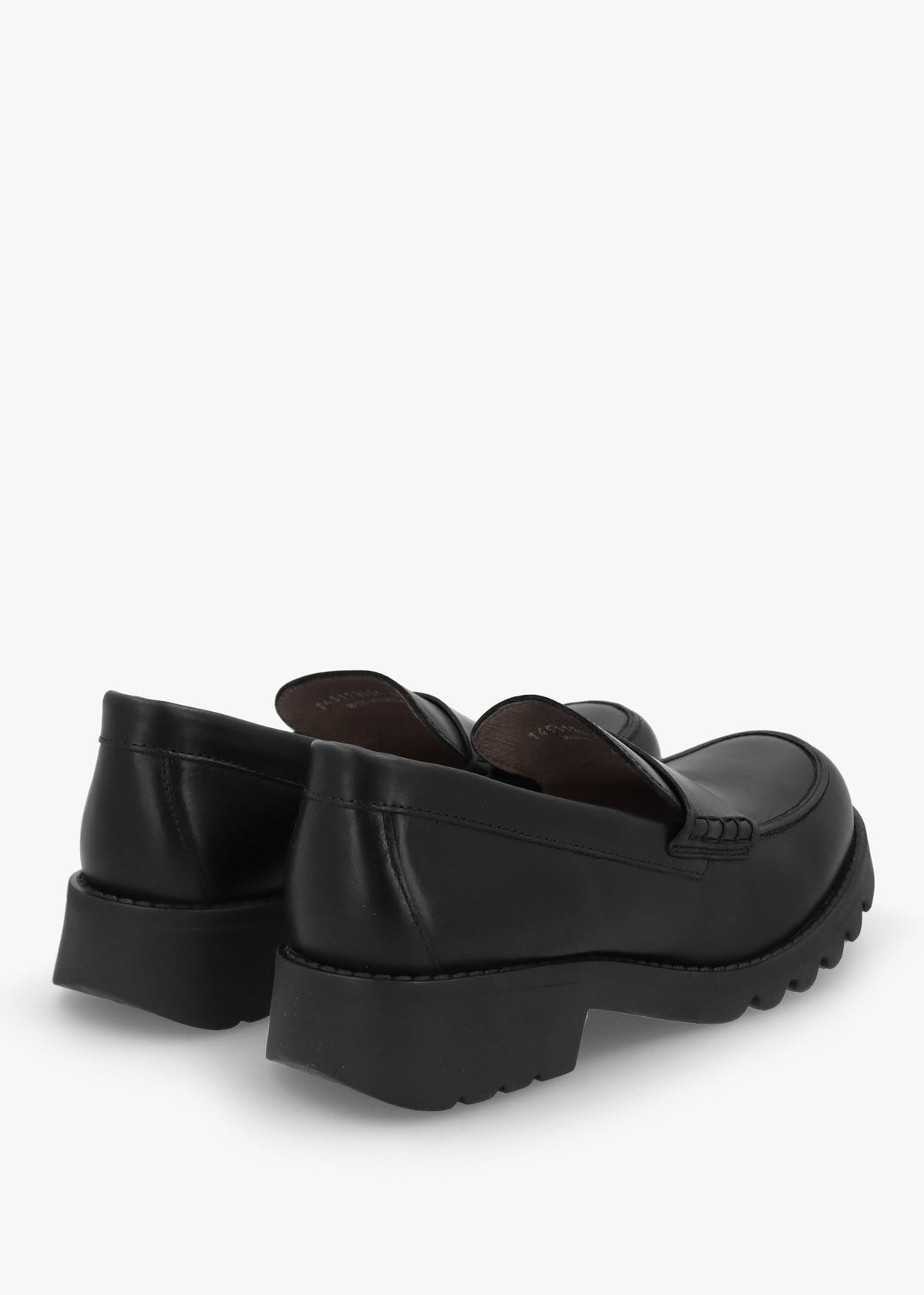 Rixi Black Leather Chunky Loafers