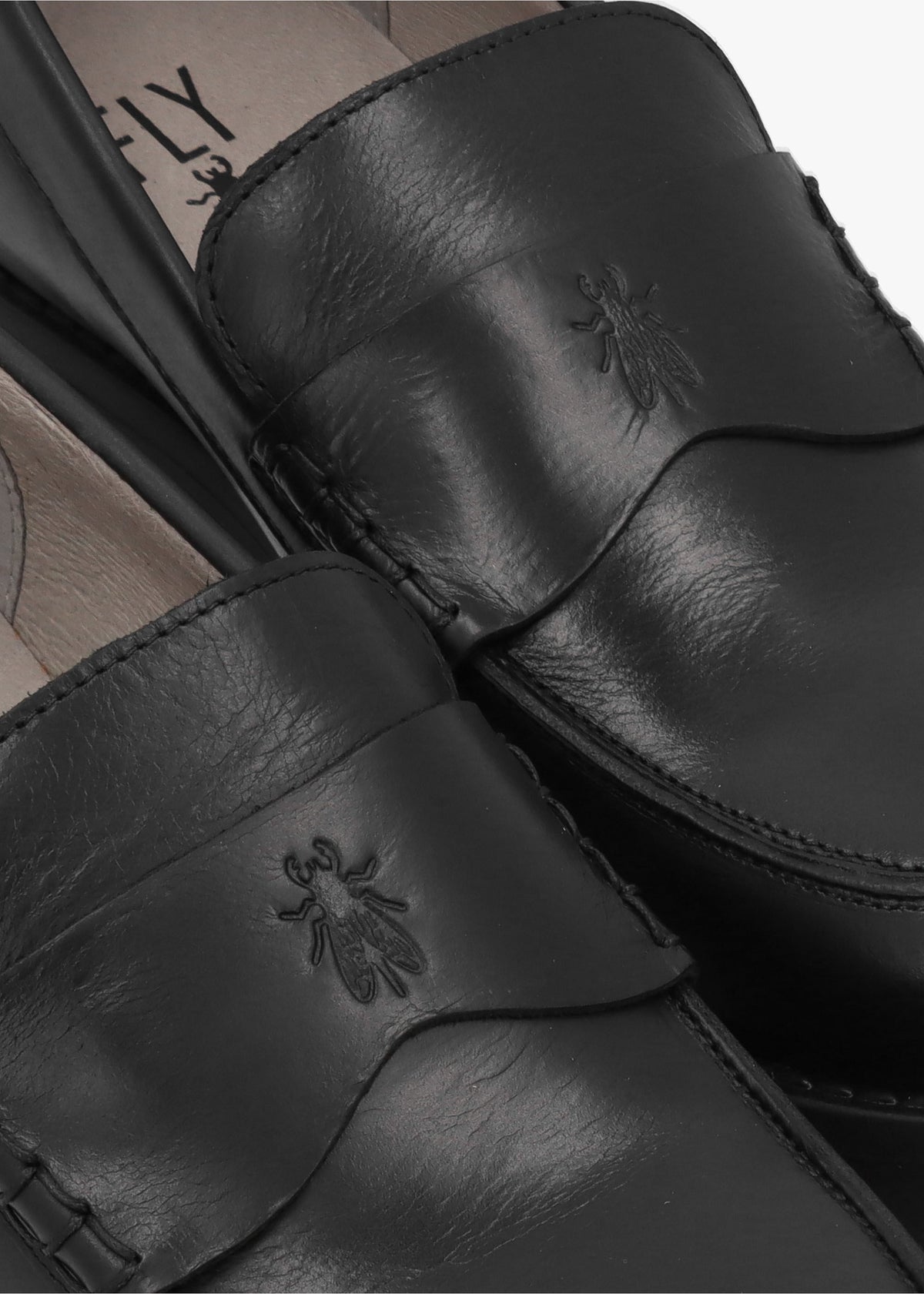 Rixi Black Leather Chunky Loafers