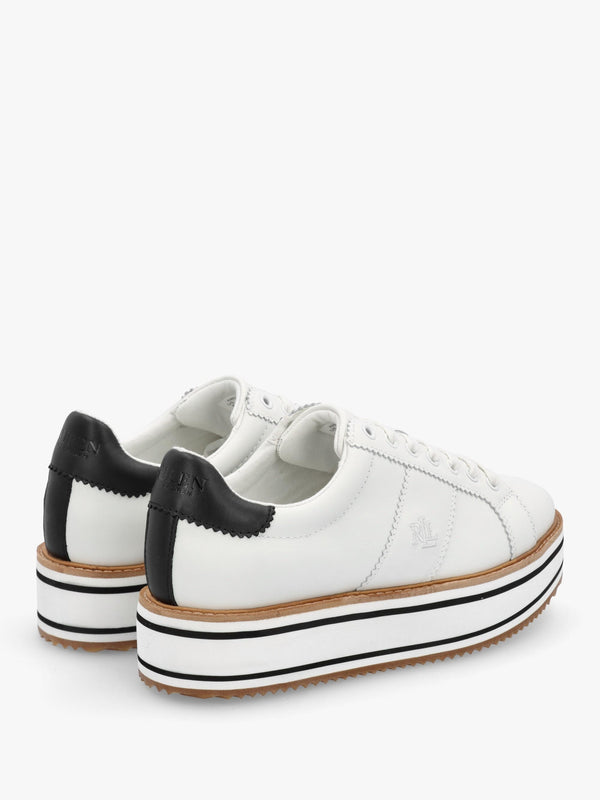 Amelia Snow White Black Flatform Trainers