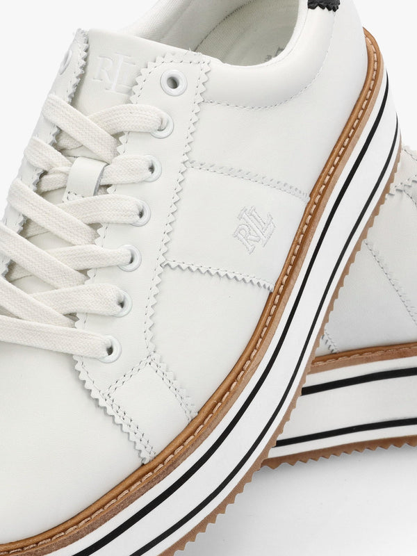 Amelia Snow White Black Flatform Trainers