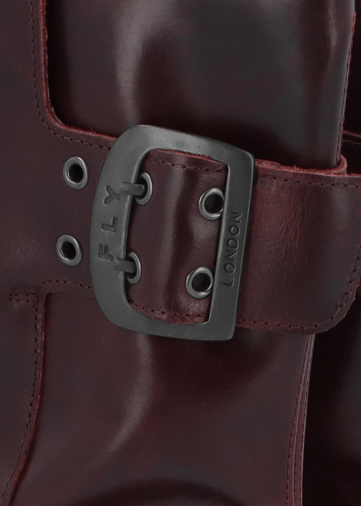 Mazz Wine Leather Chunky Calf Boots