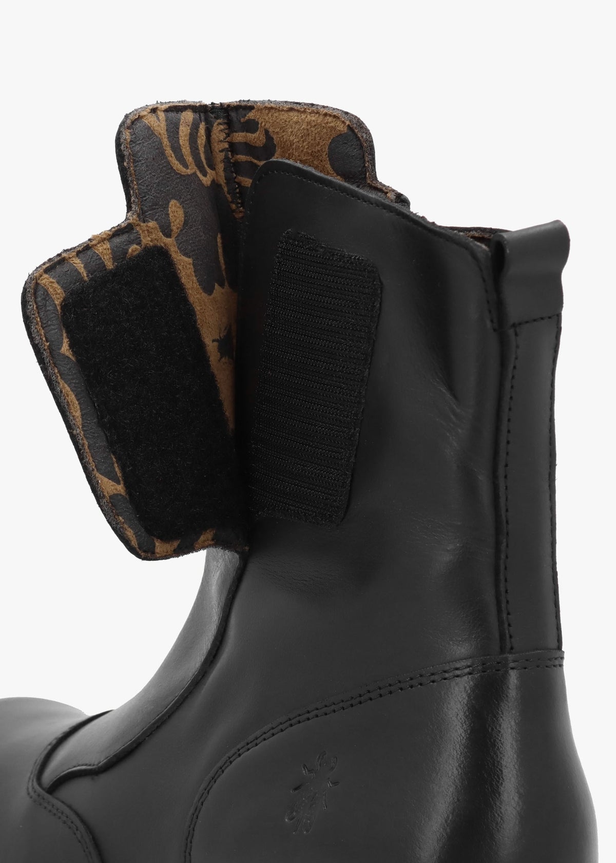 Egli Black Leather Block Heel Chunky Ankle Boots