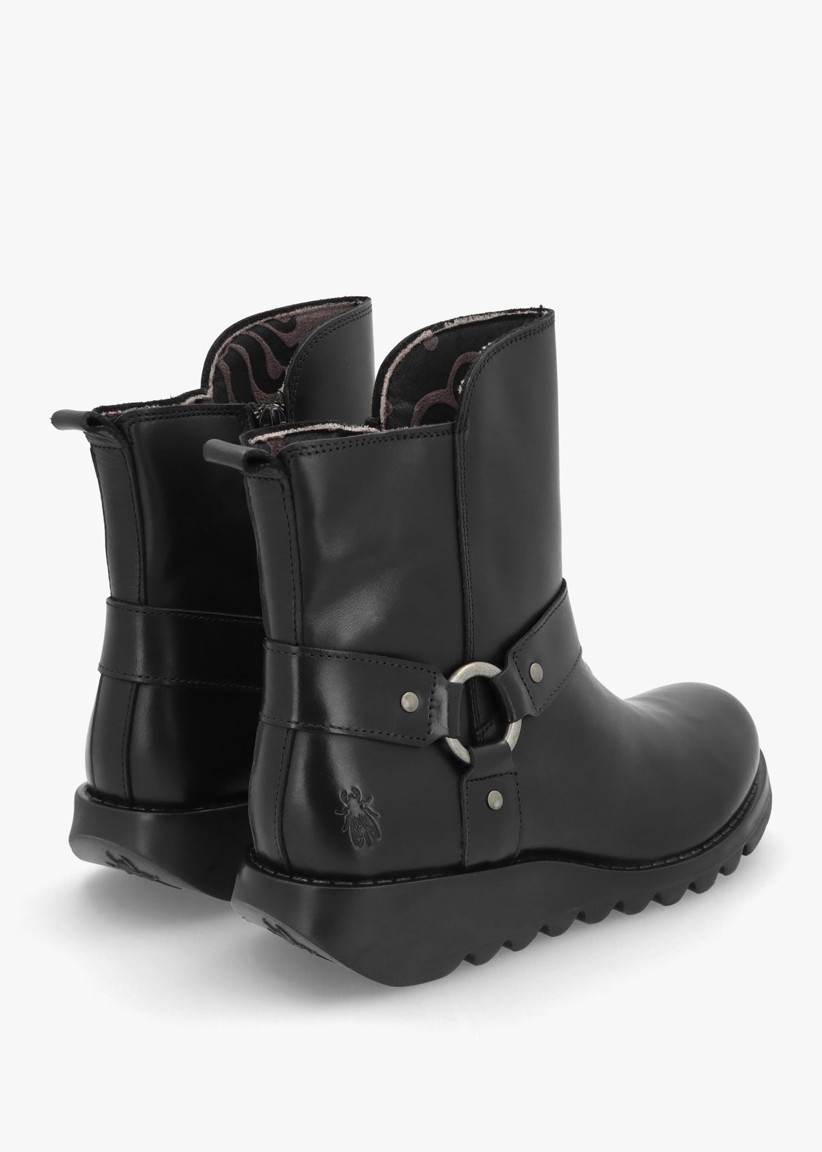 Soch Black Leather Biker Boots
