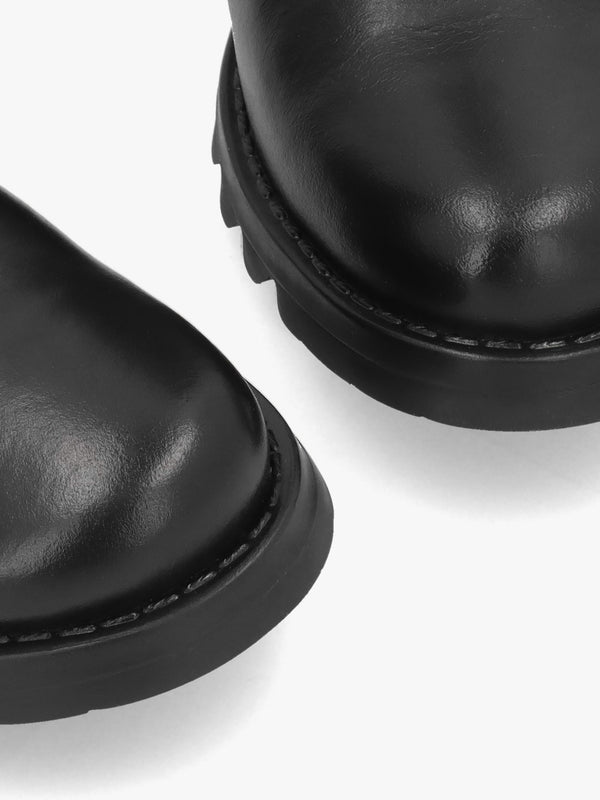 Soch Black Leather Biker Boots