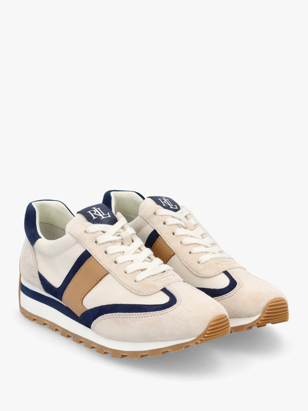 Dani White Sand Navy Multi Suede Trainers