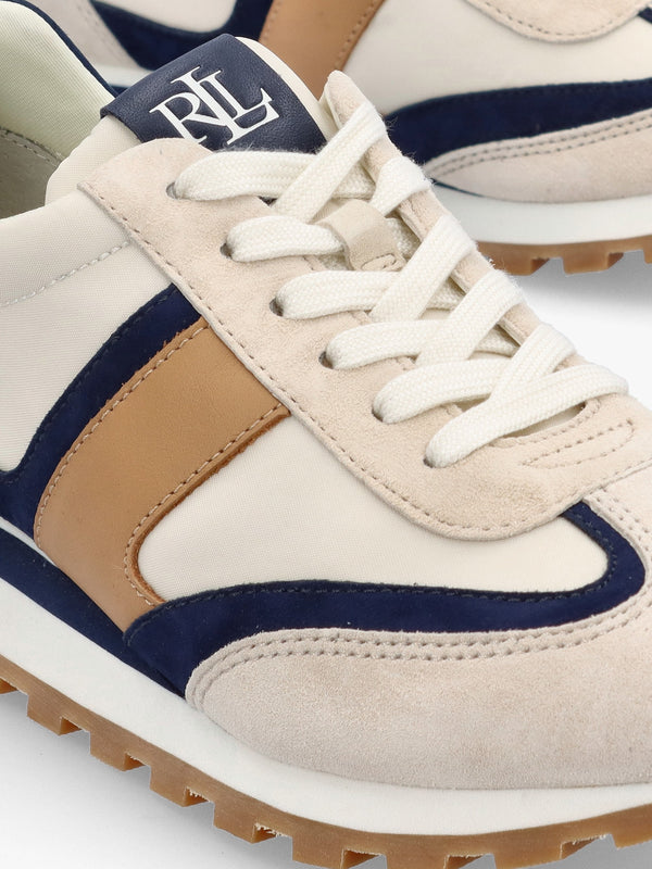 Dani White Sand Navy Multi Suede Trainers