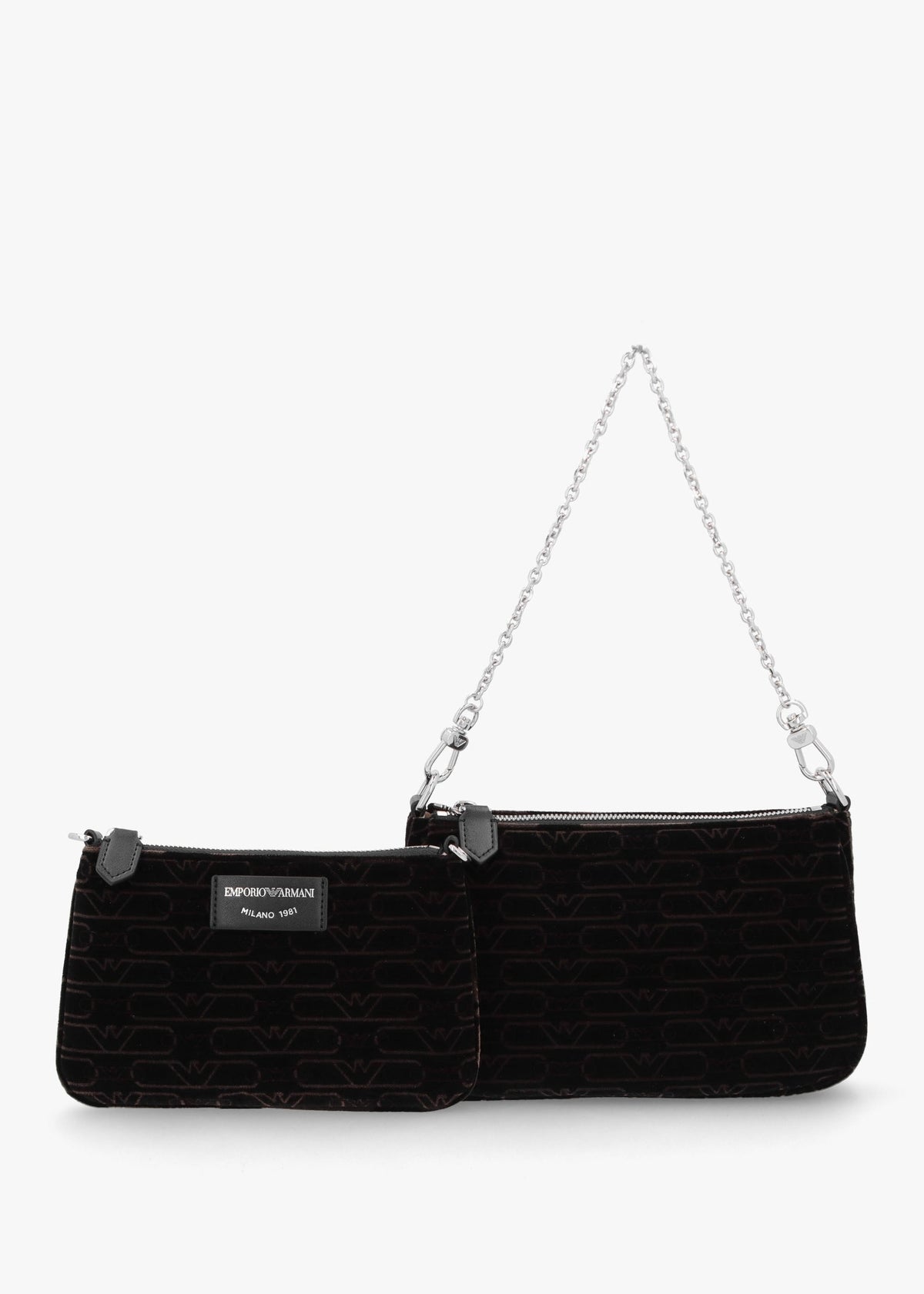 Mini Black Velluto Monogram Evening Pouch Bag