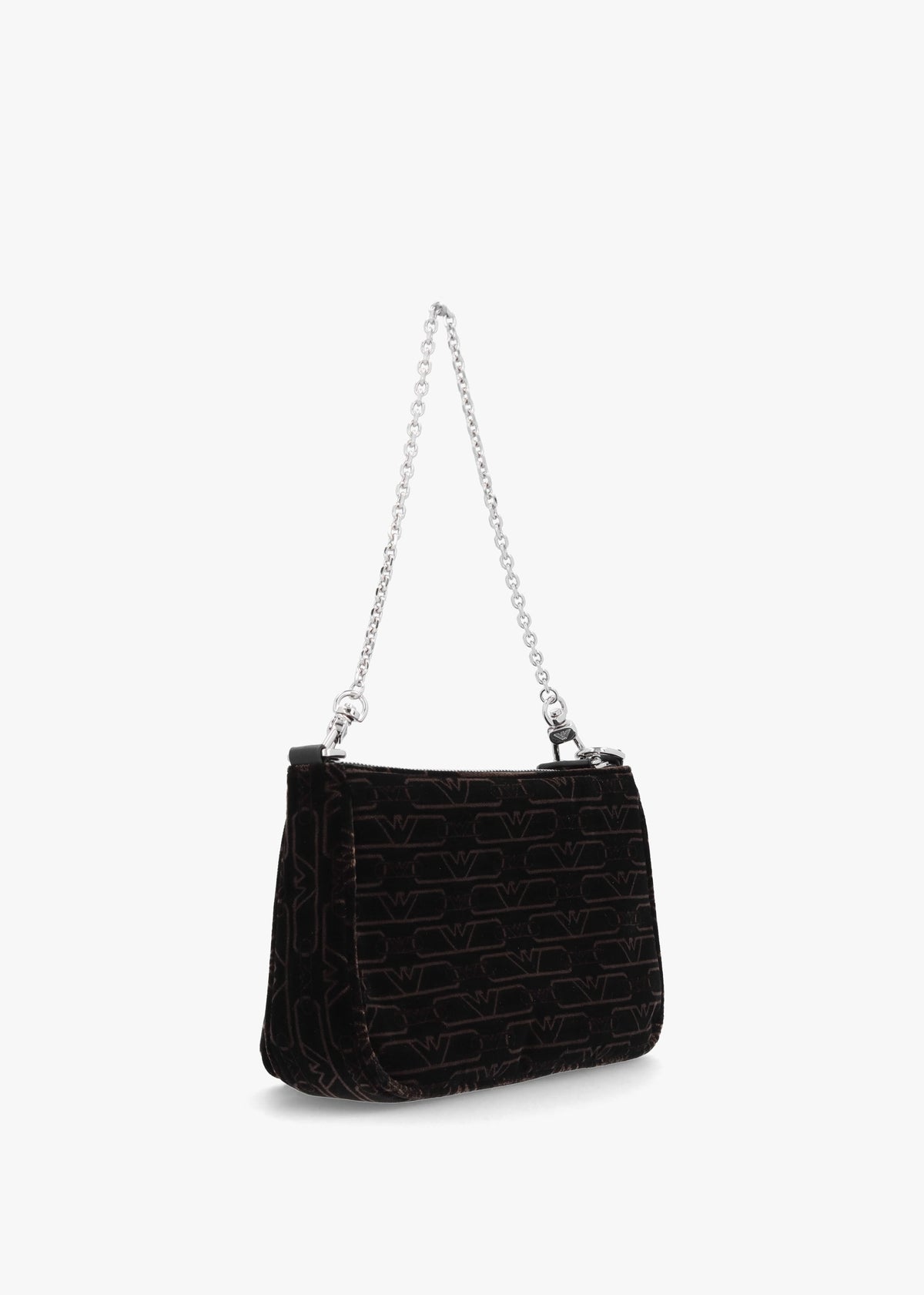 Mini Black Velluto Monogram Evening Pouch Bag