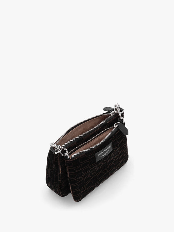 Mini Black Velluto Monogram Evening Pouch Bag