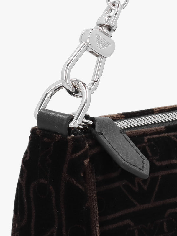 Mini Black Velluto Monogram Evening Pouch Bag