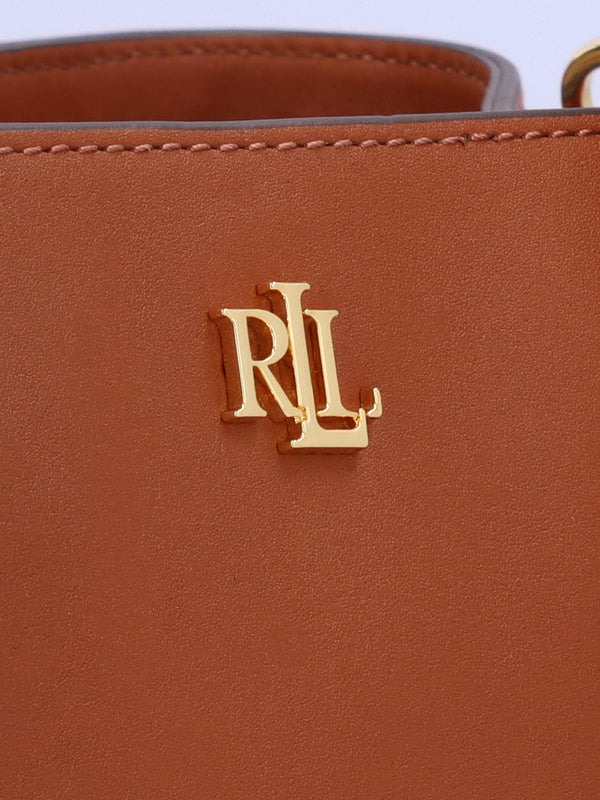 Marcy 26 Lauren Tan Leather Satchel Bag