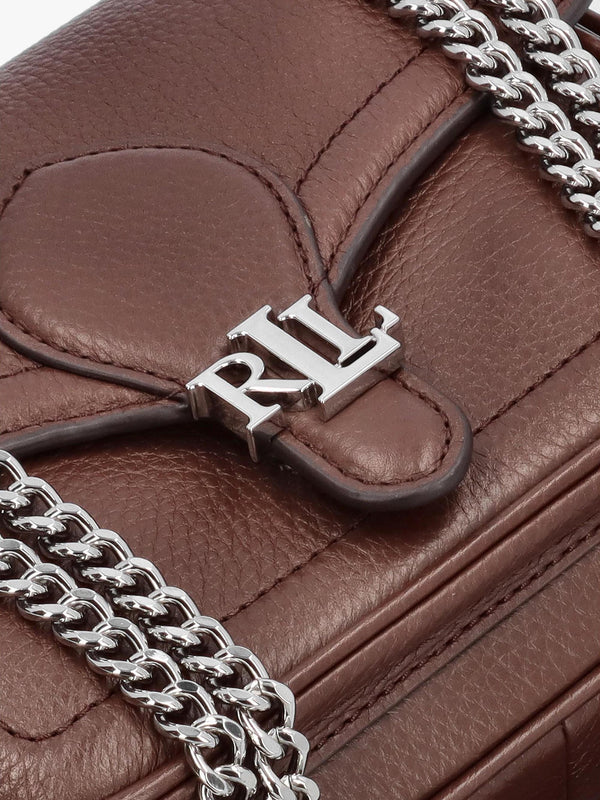 Small Bradley Convertible Dark Mahogany Pebbled Leather Shoulder Bag