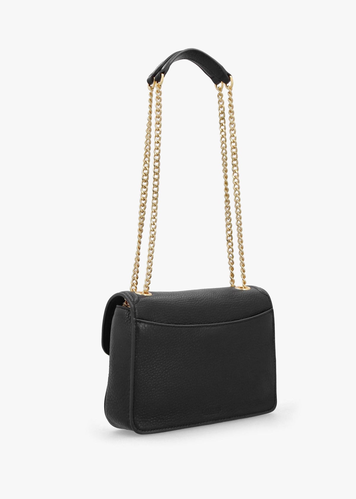 Small Bradley Convertible Black Pebbled Leather Shoulder Bag