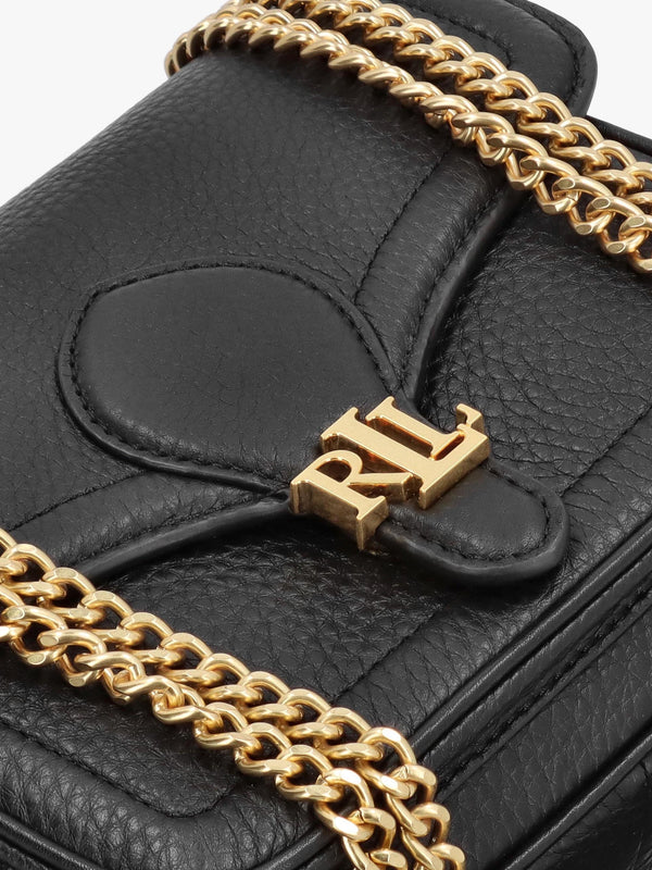 Small Bradley Convertible Black Pebbled Leather Shoulder Bag