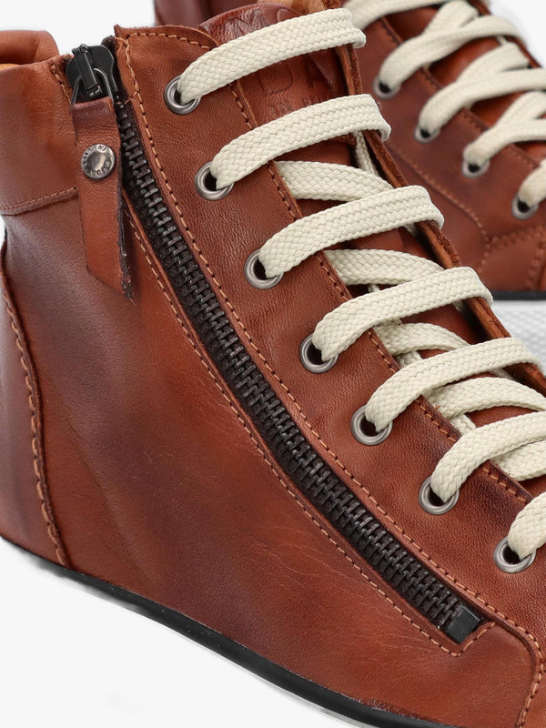 Annaken Tan Leather High Top Trainers