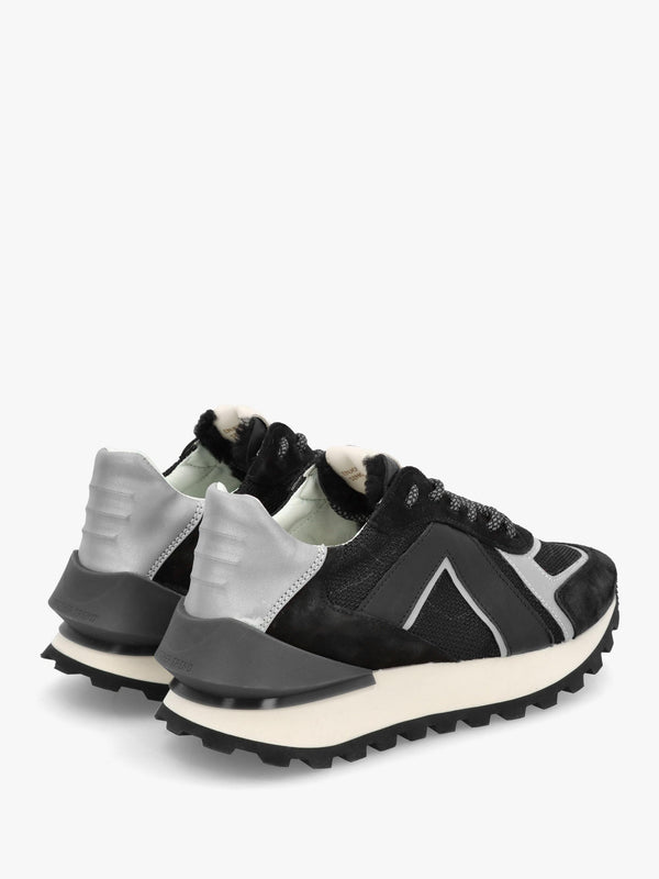 Lambert Black Suede & Mesh Chunky Trainers